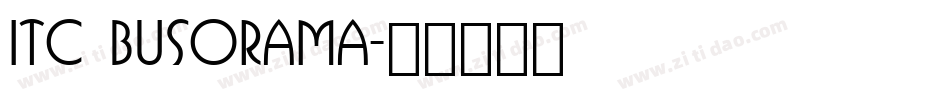 ITC Busorama字体转换